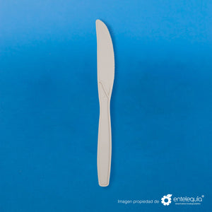 Cuchillo 7" Fécula de Maíz C7 - Desechable Biodegradable Entelequia 100/1000 pzas