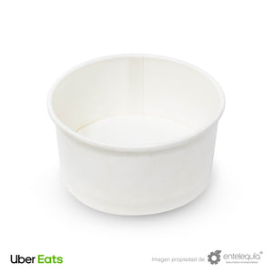 Contenedor para Helado 5oz Papel Blanco - Desechable Biodegradable Entelequia 1,000 pzas