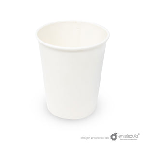 Contenedor para Sopa 32oz Papel Blanco - Desechable Biodegradable Entelequia
