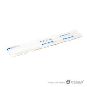 Popote de papel Blanco estuchado en papel PP - Desechable Biodegradable Entelequia