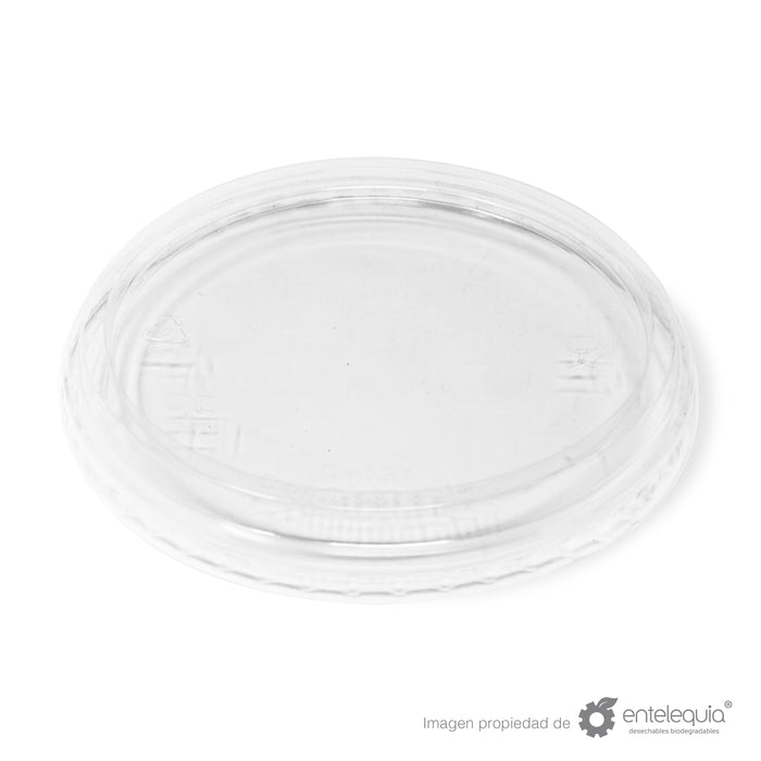 Tapa PLA para vaso soufflé 4oz - Desechable Biodegradable Entelequia 2,000 pzas