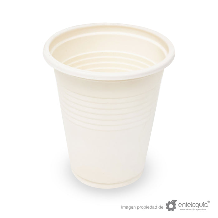 Vaso Fécula de Maíz bebida fría 8oz VF8 - Desechable Biodegradable Entelequia 2,000 pzas