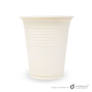 Vaso Fécula de Maíz bebida fría 8oz VF8 - Desechable Biodegradable Entelequia