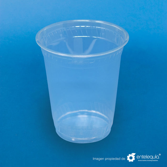 Vaso PLA bebida fría 12oz - Desechable Biodegradable Entelequia 1,000 pzas