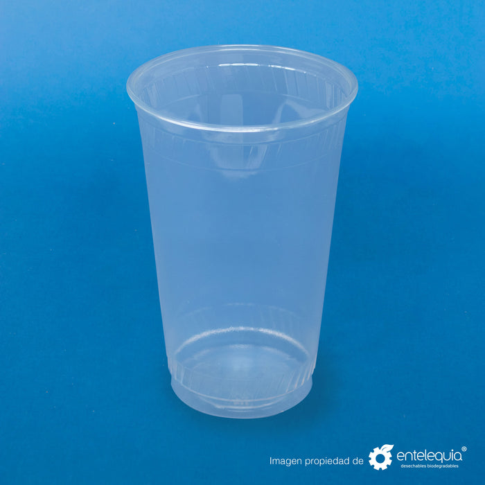 Vaso PLA bebida fría 20oz - Desechable Biodegradable Entelequia 1,000 pzas