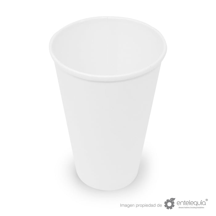 Vaso de Papel bebida caliente 20oz VC20 - Desechable Biodegradable Entelequia 600 pzas