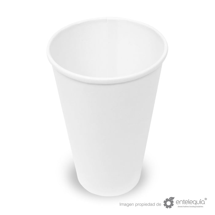 Vaso de Papel bebida caliente 16oz VC16 - Desechable Biodegradable Entelequia 1,000 pzas
