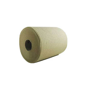 Toalla en Rollo color natural de fibras recicladas TR - Desechable Biodegradable Entelequia 6 pzas
